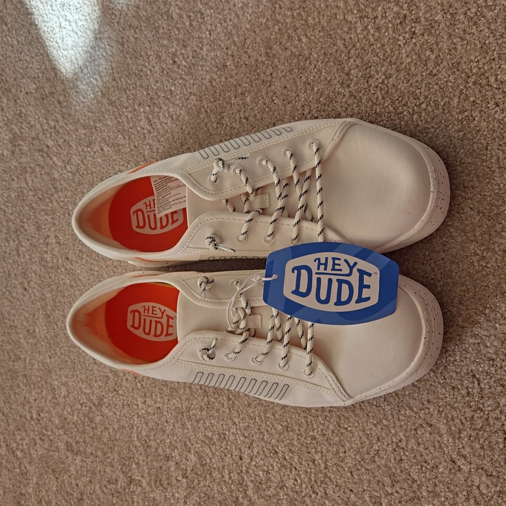 Woman's Hey Dudes, Cody W Sport Heatherd Mesh White, Size 10, NWT